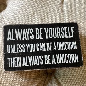 Primitives by Kathy small unicorn funny sign